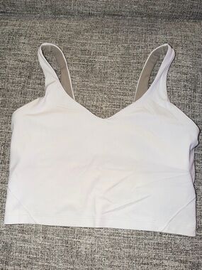 Lululemon athletica White Tank with Taupe Lining